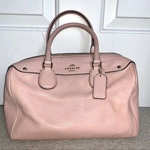 Coach Pebbled Bennett Satchel Blush Handbag